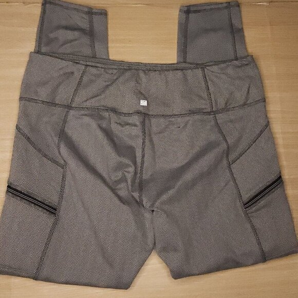 Z By Zobha Black White Chevron Leggings XXL - Picture 2 of 7